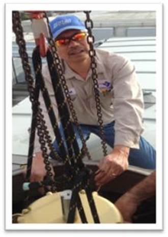 Description: CARL INSTALLING CONDENSOR MOTOR